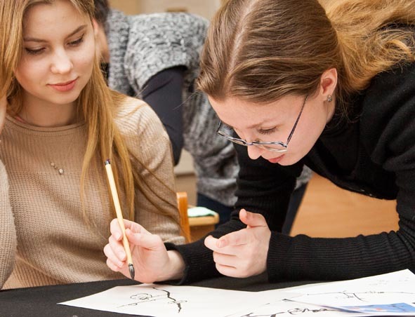 Индивидуальные занятия по каллиграфии и живописи тушью